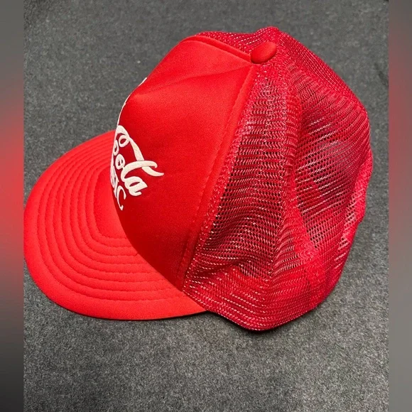 Vintage 80s Coca-Cola Classic Trucker Hat – Retro Red Foam & Mesh Snapback - Picture 2 of 5